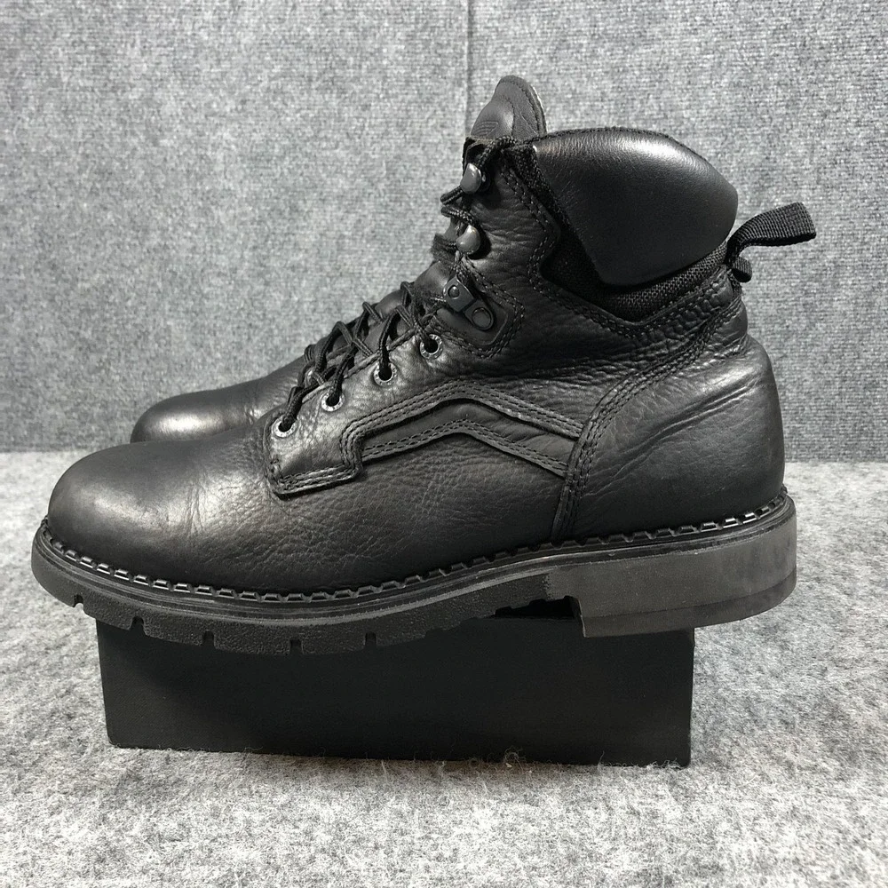 Red‎ Wing 9143 Work Boots Mens 13D Black Leather EH USA Made Workwear